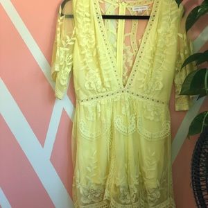 Lacey low v neck romper